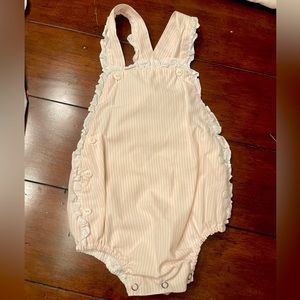 Sal & Pimenta pink stripe bubble 2T